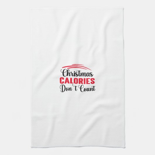 クリスマスカロリーはキッチンおもしろい引用文を数えない キッチンタオル (縦)