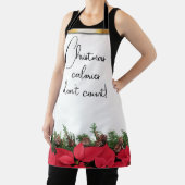 クリスマスカロリーはレッドポインセチアをカウントしない エプロン (インサイチュ)