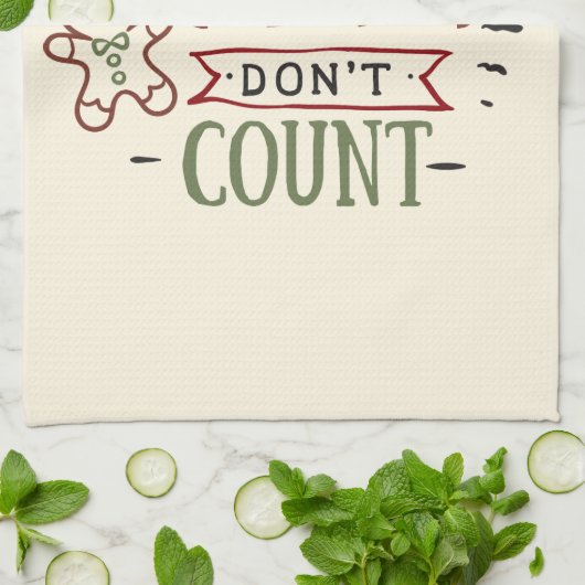 クリスマスカロリーは数えないおもしろい引用文 キッチンタオル (折り畳み)