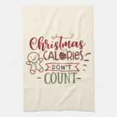 クリスマスカロリーは数えないおもしろい引用文 キッチンタオル (縦)