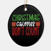 クリスマスカロリーはCookieファミリーをカウントしない セラミックオーナメント (左)