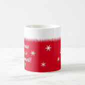 クリスマスカロリーをカウントしなおもしろいいパーソナライズされた コーヒーマグカップ (中央)