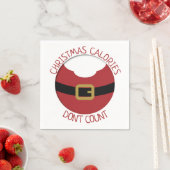 クリスマスカロリーサンタのベリーレッドスーツ スタンダードカクテルナプキン (インサイチュ)