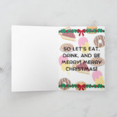 クリスマスカロリー数をカウントしない：おもしろいホリデーカード シーズンカード (内部)