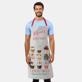 クリスマスカロリー数をカウントしない – ホリデーカップケーキ エプロン (着用した状態)