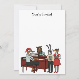 クリスマスカロルのまわりにズザピアノ招待状 招待状