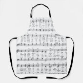 クリスマスカロルシート音楽小さなクリスマス エプロン (正面)