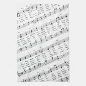 クリスマスカロルシート音楽小さなクリスマス キッチンタオル (縦)