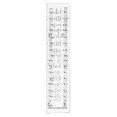 クリスマスカロルシート音楽 ショートテーブルランナー (正面)