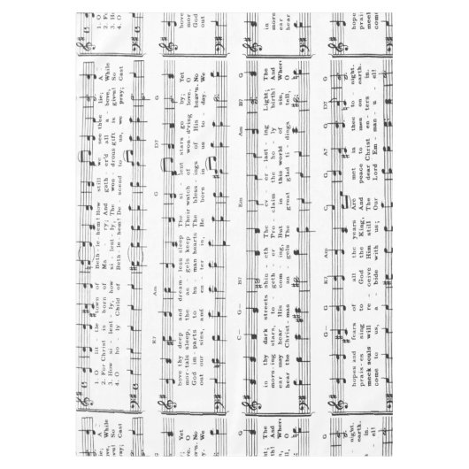 クリスマスカロルシート音楽 テーブルクロス (正面)