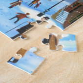 クリスマスカロルスクルージ冬の通りシーン ジグソーパズル (側面)