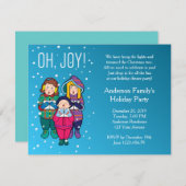 クリスマスカロルズウィンターパーティの招待状 招待状 (正面/裏面)