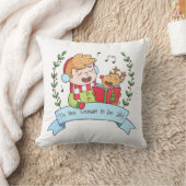 クリスマスカロルズボーイアンドトナカイ装飾用クッション クッション (ブランケット)