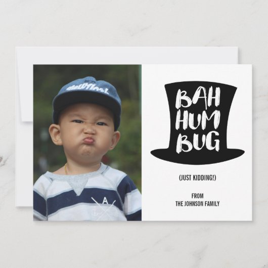 クリスマスカロルバフンバグホリデーフォトカード シーズンカード (正面)