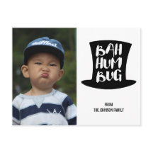 クリスマスカロルバフンバグホリデーフォトポストカード