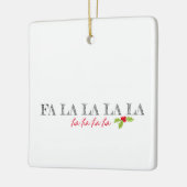クリスマスカロルファララホリーフェスティバル文字コーン セラミックオーナメント (左)