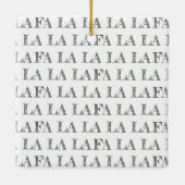 クリスマスカロルファララホリーフェスティバル文字コーン セラミックオーナメント (裏面)