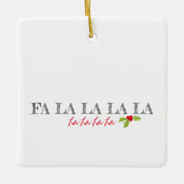 クリスマスカロルファララホリーフェスティバル文字コーン セラミックオーナメント