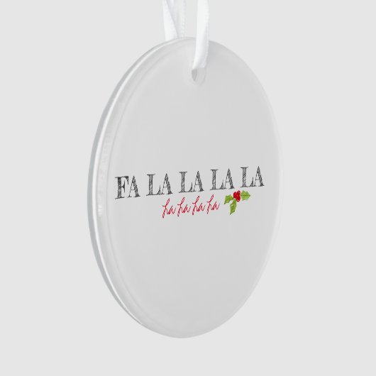 クリスマスカロルファララホリーNAMEフェスティバルおもしろい オーナメント (正面)