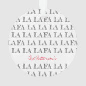 クリスマスカロルファララホリーNAMEフェスティバルおもしろい オーナメント (裏面)