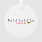 クリスマスカロルファララホリーNAMEフェスティバルおもしろい オーナメント (正面)