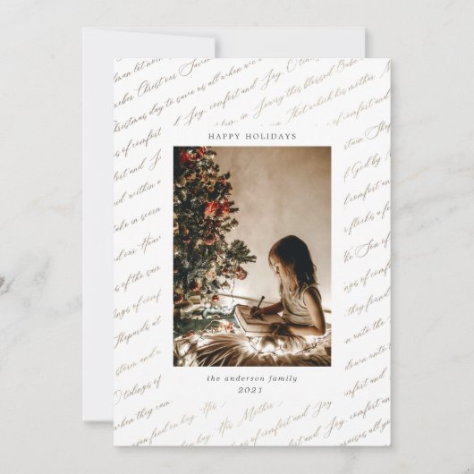 クリスマスカロルフェイクスクリプト金箔写真 シーズンカード (正面)