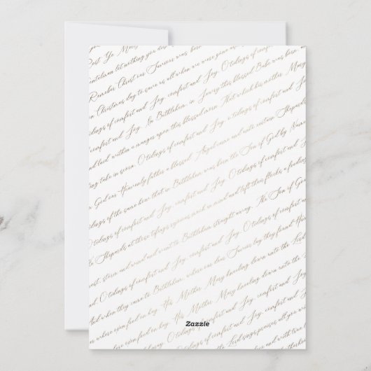 クリスマスカロルフェイクスクリプト金箔写真 シーズンカード (裏面)