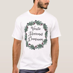 クリスマスカロルヴェナイトAdoremus Dominum Latin Mass Tシャツ