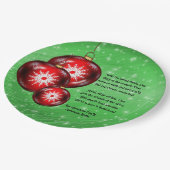 クリスマスカロル歌詞ハルク・ヘラルドエンジェルス大9" ペーパープレート (アングル)