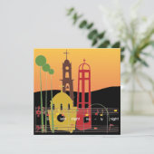 クリスマスカロル静かスカード/招待状 招待状 (スタンド正面)