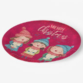 クリスマスカロル ペーパープレート (アングル)