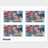 クリスマスカロル 長方形シール (シート)