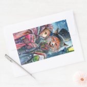 クリスマスカロル 長方形シール (封筒)