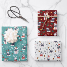 クリスマスカワイトパグドッグフェスティバル3色