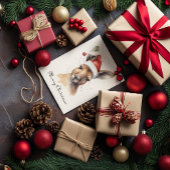 クリスマスカンガルーのカスタマイズ 箔シーズンカード