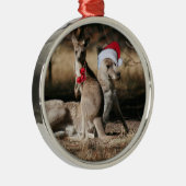クリスマスカンガルーオーストラリアスタイル メタルオーナメント (右)