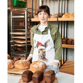 クリスマスカンガルー、カスタマイズ可能 エプロン