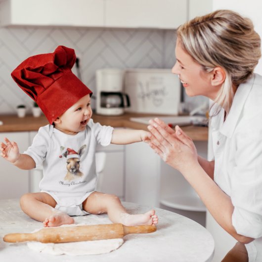 クリスマスカンガルー、カスタマイズ可能 ベビーボディスーツ