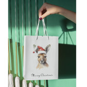 クリスマスカンガルー、カスタマイズ可能 ミディアムペーパーバッグ