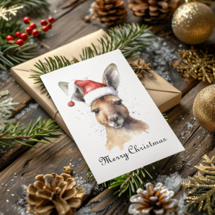 クリスマスカンガルー、カスタマイズ可能 招待状
