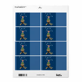 クリスマスカンガルー ラベル (フルシート)