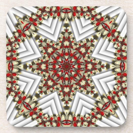 クリスマスカントリーパッチワークコルクコースター コースター (正面)