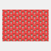 クリスマスカヴァリエスパニエル犬オーナメントギフト紙 ラッピングペーパーシート (正面2)