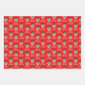 クリスマスカヴァリエスパニエル犬オーナメントギフト紙 ラッピングペーパーシート (正面)