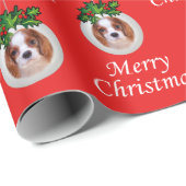 クリスマスカヴァリエスパニエル犬オーナメントギフト紙 ラッピングペーパー (ロールコーナー)