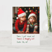 クリスマスカーいけなドのリストの子供 シーズンカード (正面)