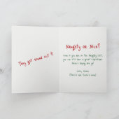 クリスマスカーいけなドのリストの子供 シーズンカード (内部)