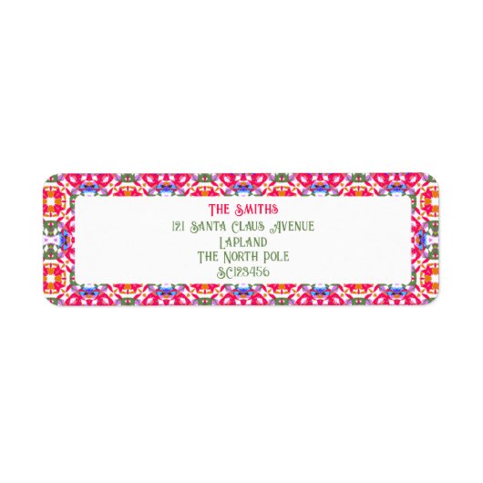 クリスマスカーすてきドメリー差出人住所ラベル ラベル (正面)
