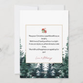 クリスマスカーエレガントド – 雪，家 シーズンカード (裏面)
