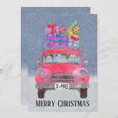 クリスマスカーカスタマイズ可能な写真 シーズンカード (正面/裏面)